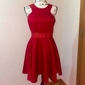 DOTTED Red Short Style Juniors Dress Size XL #58
